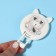 Pocket mirror "animals", d = 5.5 cm, white color