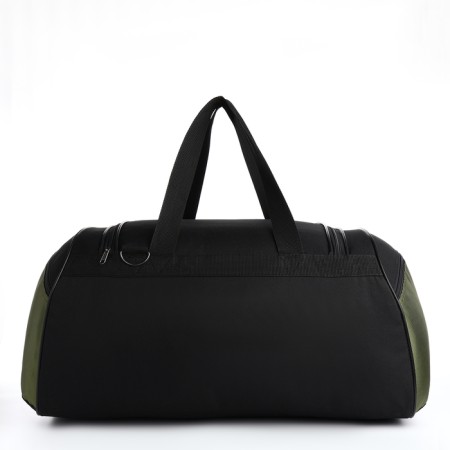 Sports bag, on lightning, 2 outer pockets, long belt, black/green color-1