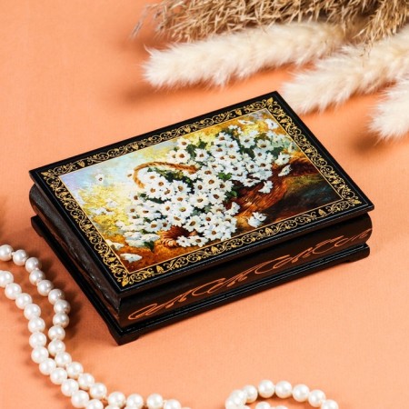 Casket "Chamomile", 10 × 14 cm, lacquer miniature