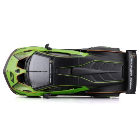 Racing machine BBURAGO Lamborghini Essenza SCV12, Die-Cast, 1:32, Green color-4
