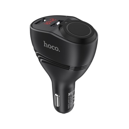 Automobile charger Hoco Z34, 96 W 2 USB, 3.1 A, display, black