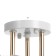 Luisa chandelier 3x60W E27 gold/white 48x48x24cm