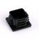 The internal plug is 40x40 mm, universal, black