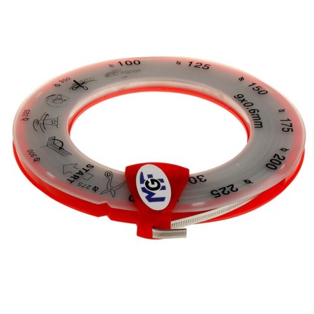 Clothing tape mgf, 9 mm width, stainless steel, in a coil 30 m