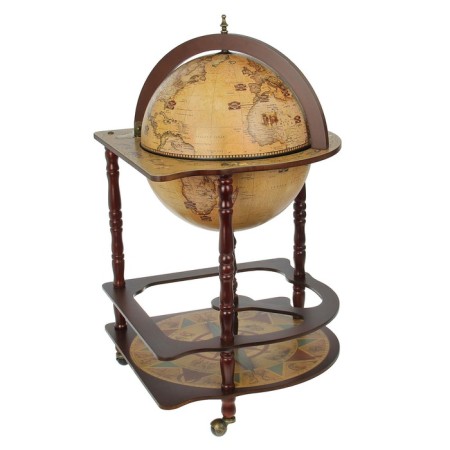 Globe bar decorative corner "Capombo map" 91x53x53 cm-4