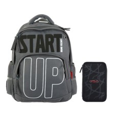 School backpack Bruno VisConti Start Up, 40 x 30 x 19 cm, ergonomic back, pencil case as a gift