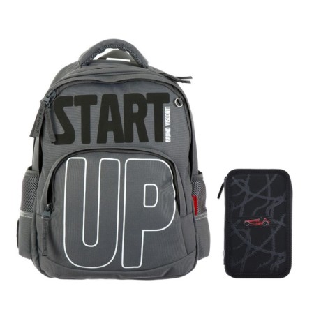 School backpack Bruno VisConti Start Up, 40 x 30 x 19 cm, ergonomic back, pencil case as a gift