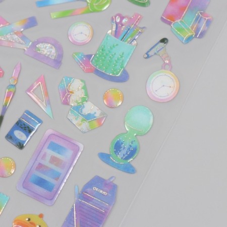 Stickers for creativity plastic "School accessories" 9.3x20.4 cm-3
