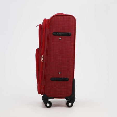 Small suitcase 24 "on lightning, code castle, with extension, red color-2
