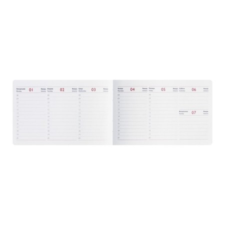 Dated planing 2024, 160x105mm, 64 sheets of Hong Kong, hard binding, artificial leather, pancake embossing, white offset 80 g/m², gray + brown-7