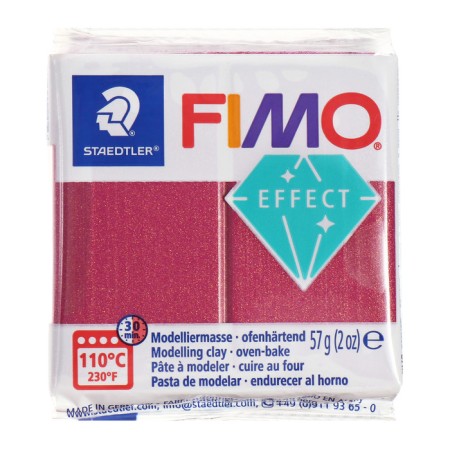 Plastic-polymer clay baked 57g Fimo Effect burgundy metallic 8010-21-1