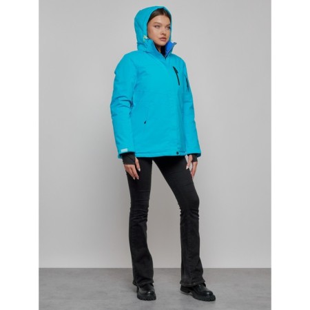 Ski jacket female, size 46, blue color-17