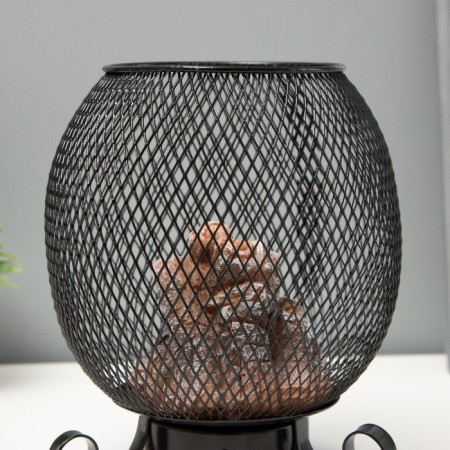 Nightlight "fireplace" LED from batteries 3HAAA Black 13x13x18 cm-2