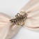 Ring for the scarf "branch", brown color in black gold