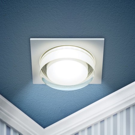 Lamp built -in era DK108, IP20, 12W, 92x92x40 mm, white color