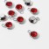 Circle-suspension “Circle” 1.6 × 1.2 × 0.8 cm, (set 10 pcs.), Red color in silver