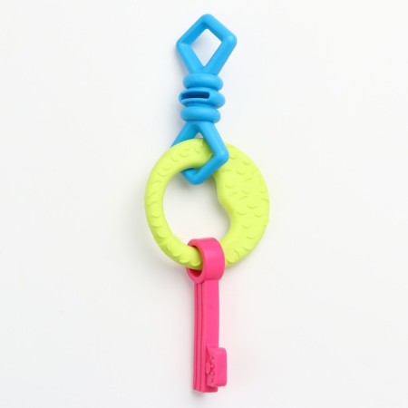 Chewing toy "Always together!", TPR, 18.5 cm, candy/circle/key-1