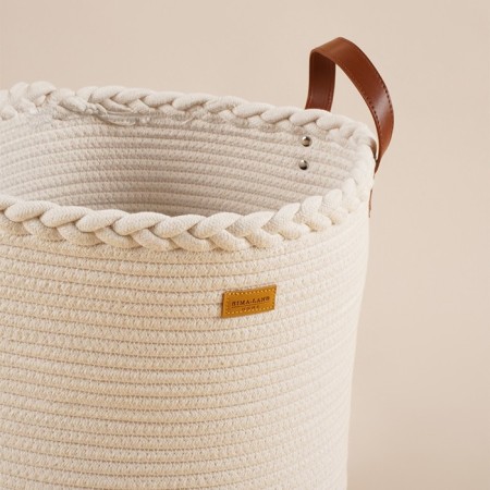 Belly basket wicker -round SL Home Cotton, cotton, 35 × 40 cm-3