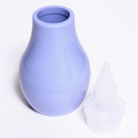 Children's nasal aspirator, with a cap, purple color-5