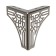 Furniture support cappio carved OP01, h = 130 mm. 10.5*10.5, glossy color black