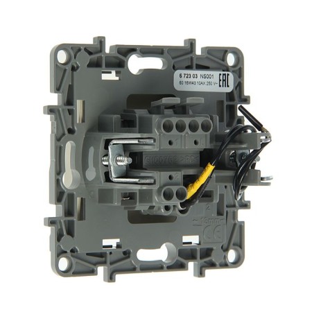 Switch Legrand Etika 672303, 10 A, 1 key, hidden, with backlight, ivory-1