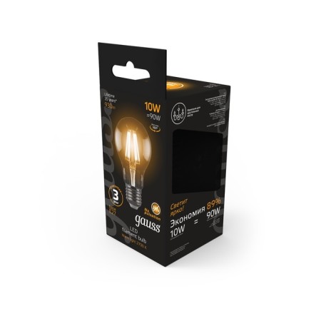 LED LED Filament Filament 10W A60 2700K TEPP. Bel. E27 930lm Gauss 102802110-3