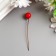 Decor for creativity "Red berry" set 50 pcs diam 1 cm