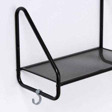 Wall -mounted shelf "Barcelona 11", 45 × 24.5 × 30 cm, black color-2