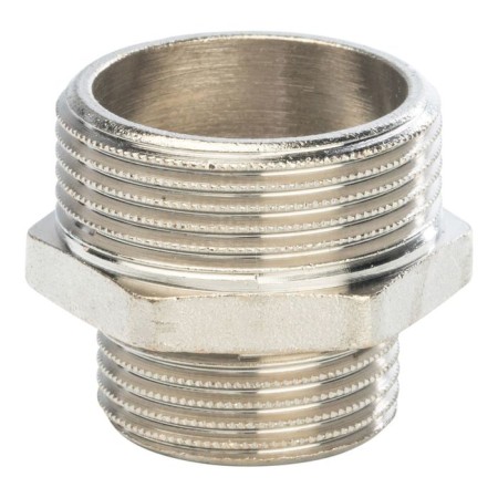 Nipple transition stout SFT-0004-001141, 1 1/4 "x1", external thread, nickel-plated brass-1