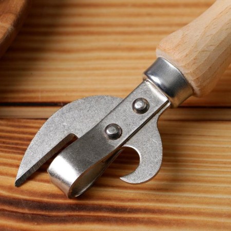 Knock knife with a wooden handle, with rivets-1