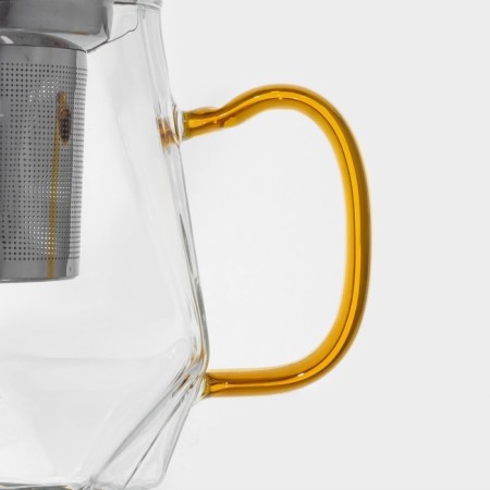 Glass teapot Magistro "Ice", 300 ml, with metal sieve-2