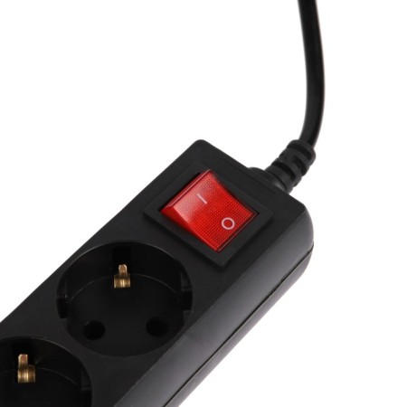 Network filter 5Bits SP4B-250 4S, 4 sockets, 5 m, 10 A, 3x0.75 mm2, with salary, with off., Black-2