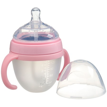 M& B frying bottle, shg Ø70mm, 150 ml., With handles, silicone flask, pink color-1