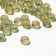Acrylic bead "Smiles" mix, 7 × 4 mm, gold color