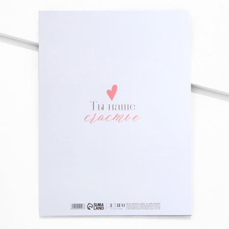 The folder for the birth certificate "You are our happiness", 23.5 x 31.5 cm.-2