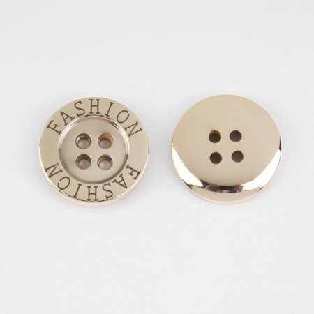 Button, 4 punctures, d = 18 mm, gold color-2