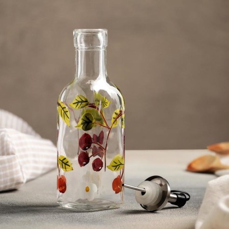 Glass bottle for sauces and oil "Cherry Garden", 200 ml, 5 × 20 cm-1
