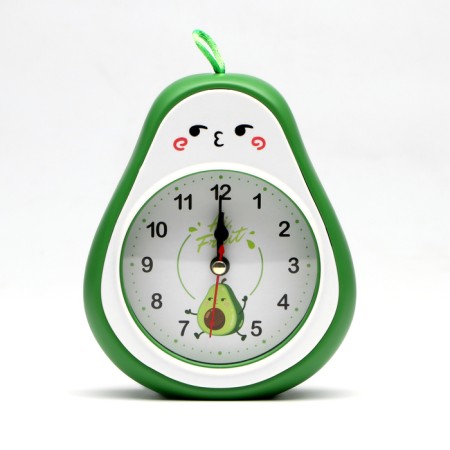 Clock - desktop alarm clock "Avocado", discrete move, 11.5 x 15.5 cm, aa