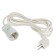 UNIVERSAL USh-16 extension cord, 1 outlet, 3 m, 16 A, 3500 W, PVS 3x1 mm2, with salary, white