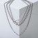 Neck set 3 pcs. "Trend" Pin and stars, color silver, 48 cm