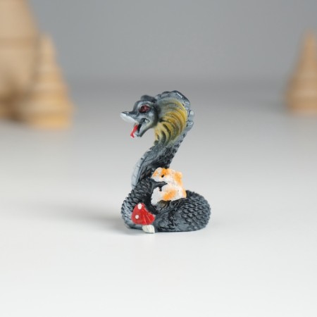 Polystone souvenir "Dark Forest Snake" mix 3.1x2.7x4.2 cm-5