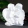 Luminous figure "A couple of angels sitting" 29x14x28cm white