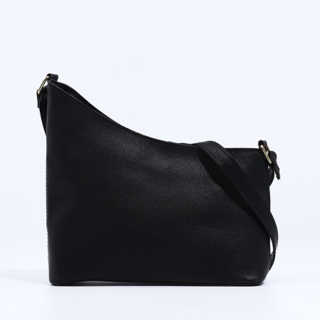 Bag Cross-Bodi with a zipper, black color-2
