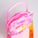 Bag's bag with lightning, pink color