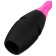 Bulava for rhythmic gymnastics inserted indigo, 41 cm, pink/black color
