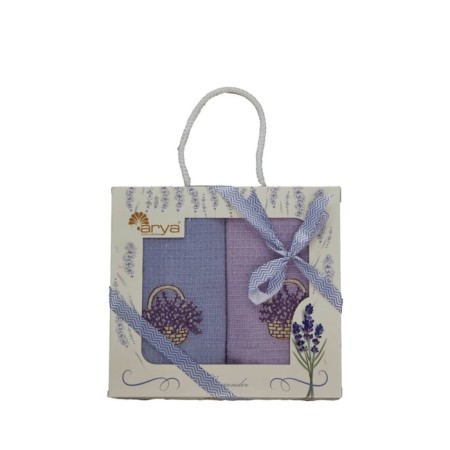 Arya Home towel set, 400 g, size 40x60 cm, purple color, 2 pcs-1