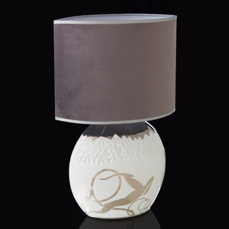 Laire lamp, white with silver, ceramics, 30x15xh: 27 cm-1