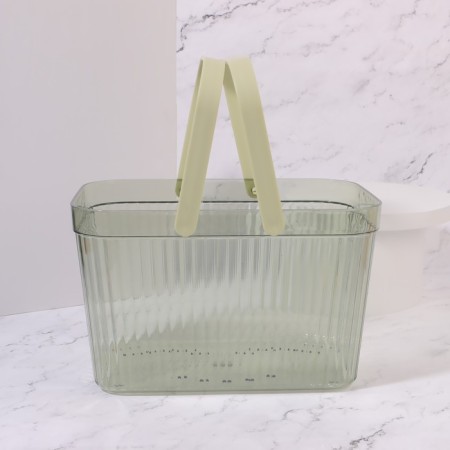 Organizer for storage, a basket with handles, 1 section, 27 × 17 × 16.5 cm, translucent color/mix-4
