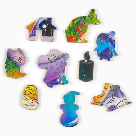 Puzzles Figure Wooden “Magic Snake” with holography, 137 elements, symbol of the year 2025-5