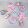 A set of paper utensils "Magic Birthday": 6 plates, 6 glasses, 6 caps, garland